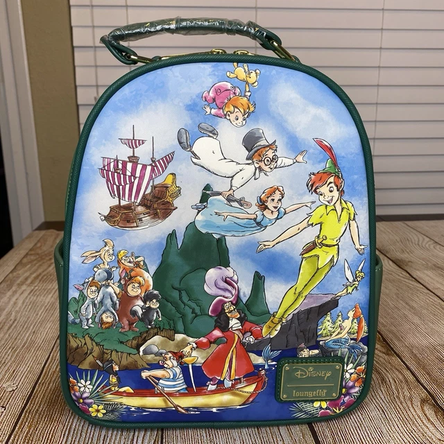 LOUNGEFLY DISNEY PETER Pan Cast Painting Captain Hook Lost  display picture 2