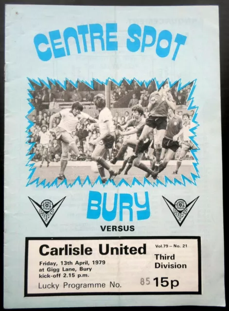 Bury v Carlisle United     13-4-1979