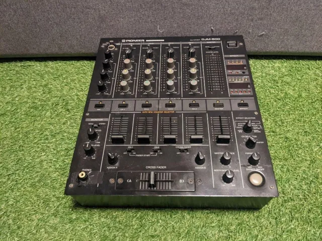 Pioneer DJM-500 DJ Mixer for Professional 4 Channel Black Bundled Tested Used
