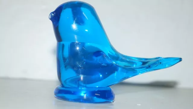 Beautiful 1993 Bluebird of Happiness Figurine by Titan Art Glass Signed W Ward