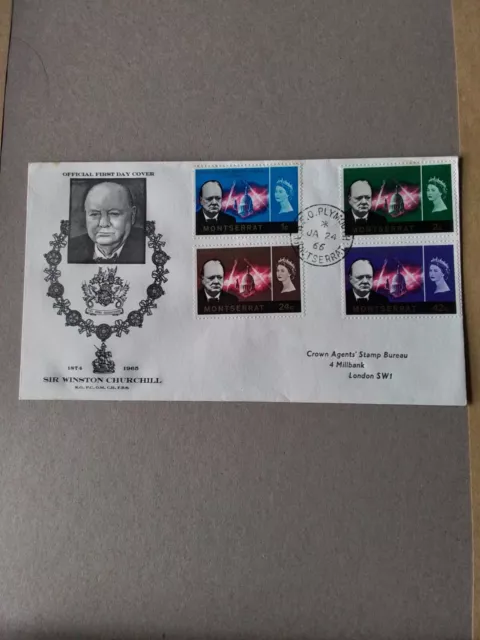 Winston Churchill - 1966 - First Day Cover - Montserrat (C38)