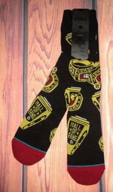 Mens Stance Anthem Allen Iverson Fame Ring Crew Height Socks Size Large (9/12)