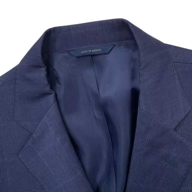 Hommes 43 R Brooks Brothers Regent Fit Bleu Ardoise Carreau Laine Blazer