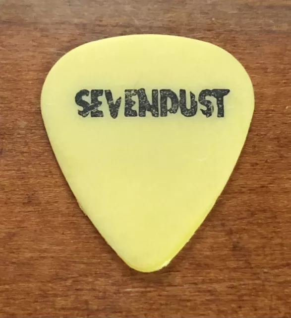 Sevendust - Yellow Guitar Pick 1999 - 2000 Tour Played Authentic Free Shipping