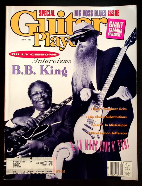 VINTAGE Guitar Player Magazine July 1991 BB King Billy Gibbons Blues GREAT ADS