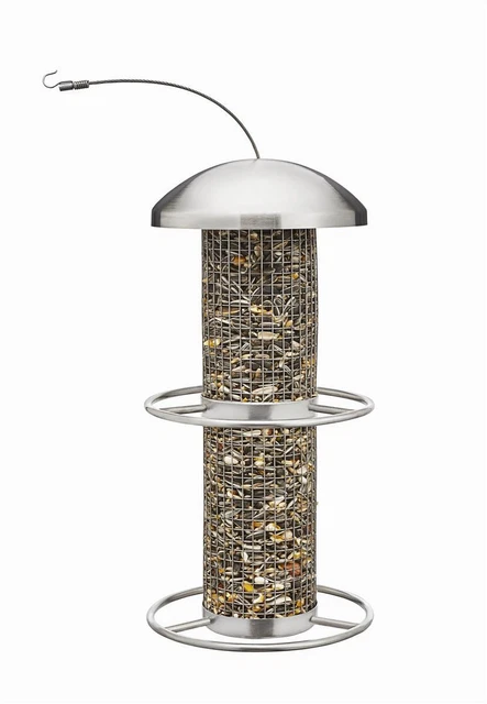 Vogelfutterspender zum Aufhängen Drahtgeflecht-Säule Futter Vogel Station Vögel