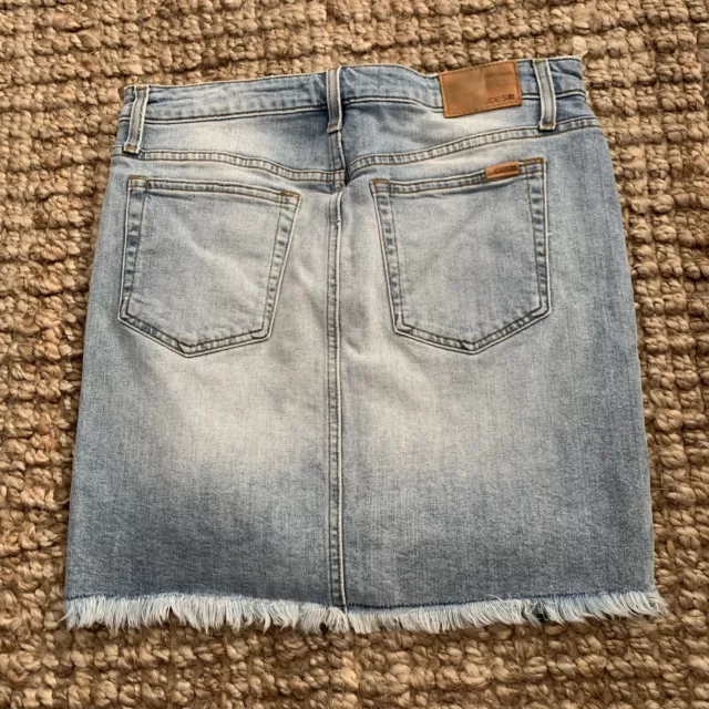 Joes Jeans Womens Hi Low Raw Hem Denim Mini Skirt Size 30 Collectors Edition 3