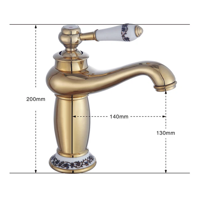 Grifo de lavabo retro baño lavabo batería mezcladora latón antiguo