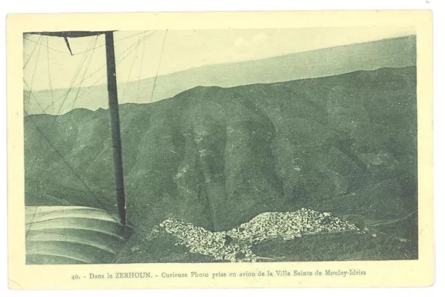 CPA MOROCCO - 40. In the ZERHOUN - Photo taken by plane by MOULAY-IDRISS