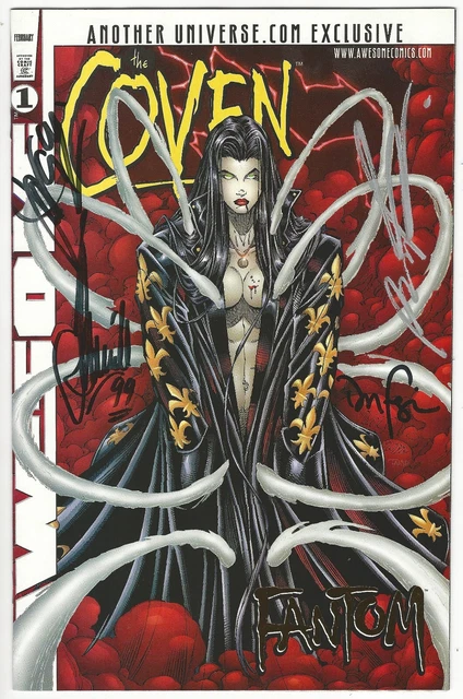 The Coven #1 ~ 1998 Marvel ~Fantom Special Gold Foil~ 4 Signatures ~NM~ Charity
