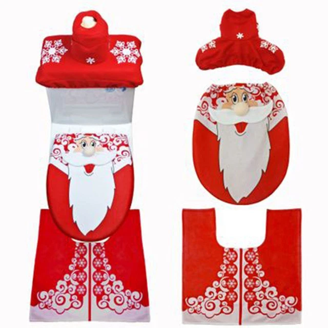 de asiento de inodoro y Santa Decoracion de Navidad Suministros de baño
