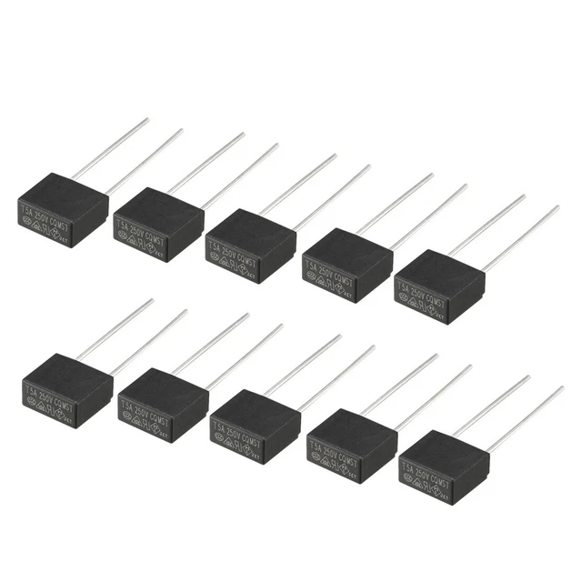Fusible Micro fusion lente miniature carré montage immers. 10pc T5A 5A 250V noir