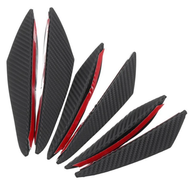 Splitter Fibra di Carbonio Spoiler Plastica Sintetica Auto 3 Paia Veicolo 6Pz Auto
