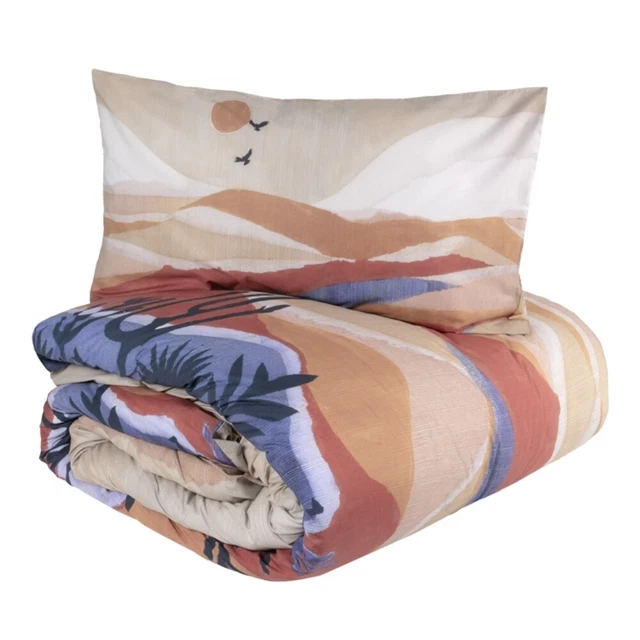 Parure Lit Saisons Complètes Housse Couette Enfant 240x260cm - Motif Fleurs Cerisier 3D Housse 240x260 Coton