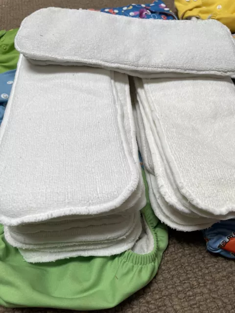 22 Bulk Lot Modern Cloth Nappies Mcn Nappy Waterproof Adjustable Set Baby Liners 3
