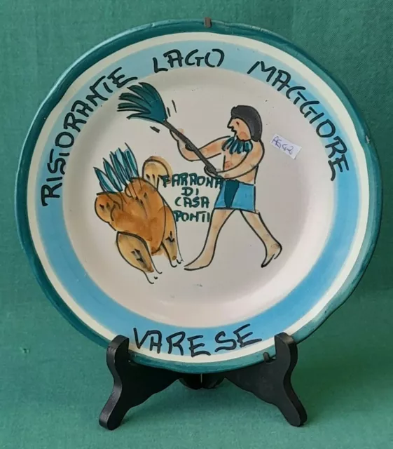 Piatto Del Buon Ricordo Ristorante Lago Maggiore - Varese Ceramica Vietri. Ag42