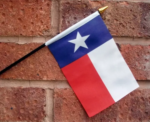 TEXAS SMALL HAND WAVING FLAG 6"X4" flags USA AMERICAN AMERICA