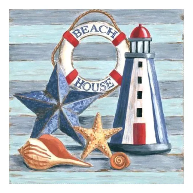 Lighthouse Canvas Painting Frameless Oil Paint By Numbers Home Craft (B50)