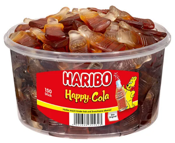 Haribo Cola Flaschen Happy Cola 150 Stk, 1,2kg