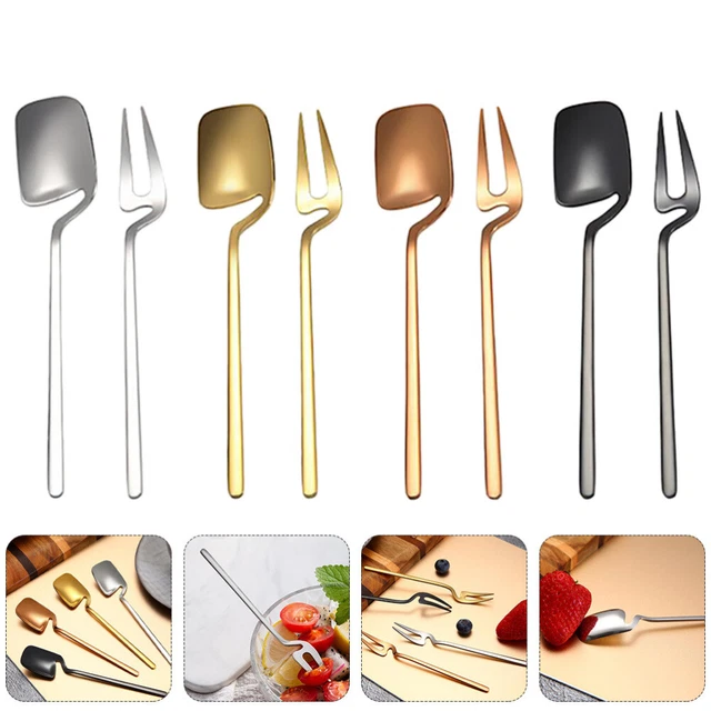 2 Cucchiaini Da Caffè In Acciaio Inox E Ceramica - Design Gatto Carino, Per Tè, Caffè, Zucchero - Foto 11