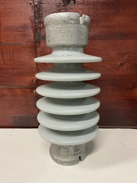LAPP Porcelain High Voltage Station Post Insulator 14" Long X 7" Dia.