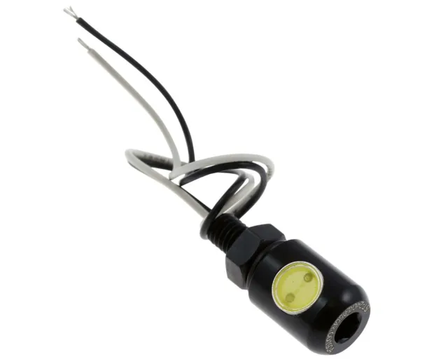 Eclairage de plaque d'immatriculation Mini LED moto, rond, noir, D.13 mm avec bo