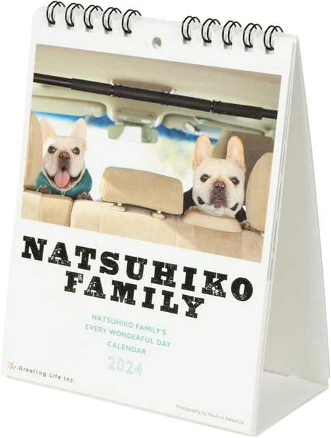 Greeting Life 2024 Calendar Natsuhiko Des Body size W124xH160xD70mm Desktop 70g