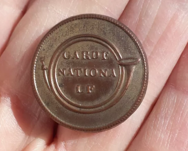 BOUTON 1ER EMPIRE Napoleon Officier Chasseur Garde Nationale Gros