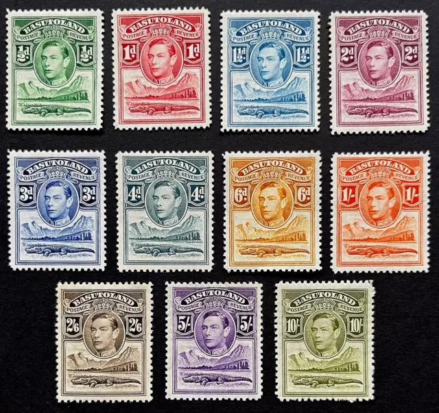 Basutoland Kgv1 1938 Sg 18-28 Mounted Mint, Cat Val £130