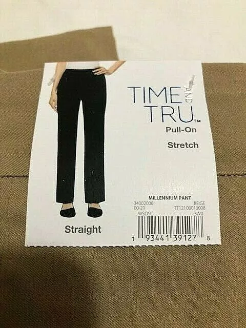 TIME AND TRU Womens Millennium Straight Leg Stretch Pants Pull On - You  Pick NWT $22.94 - PicClick