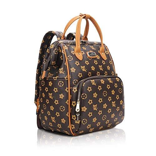 Diaper Bag Backpack Leather Baby Bag For Mom And Dad "mini" Diaper Bag With Chan