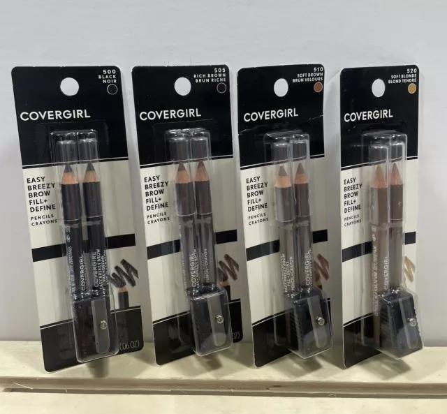 Covergirl Eye Brow Pencil, 500 Black-505 Rich Brown-510 Soft Brown | YOU CHOOSE