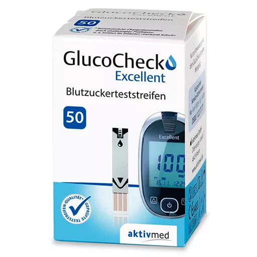GlucoCheck Excellent - 50 Teststreifen - PZN 09121082 - OVP vom med. Fachhändler