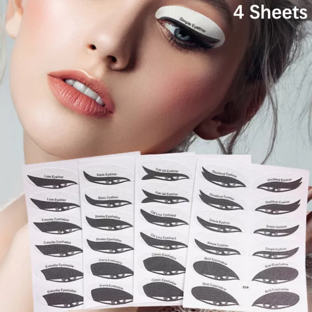 Eyeliner Stencil Winged Shaping Eyebrows Template Card Eye Shadow Makeup Tools
