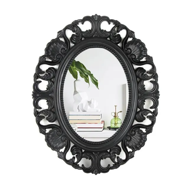 Oval Baroque Hanging Mirror Beautiful Wall Mirror Chic Mirror Home Decor 62X50Cm