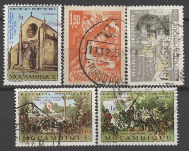 No: 109507 - MOCAMBIQUE (PORTUGAL) - LOT OF 5 OLD STAMPS - USED!!