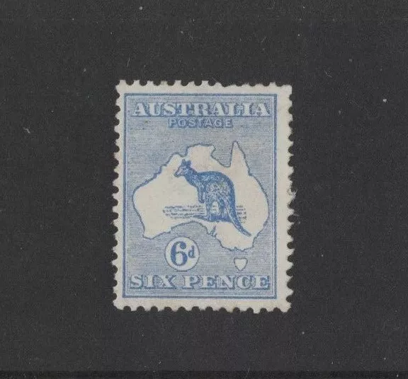 1913 Australia Roo 6d ultramarine SG 9 mint with hinge remnant attached