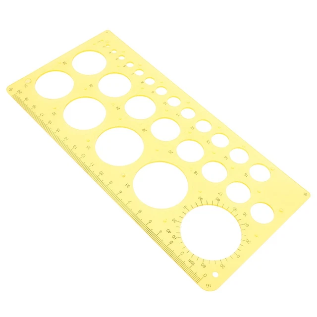 CIRCLE STENCIL MEASURING Ruler Geometric Drawing Templates Multi ...
