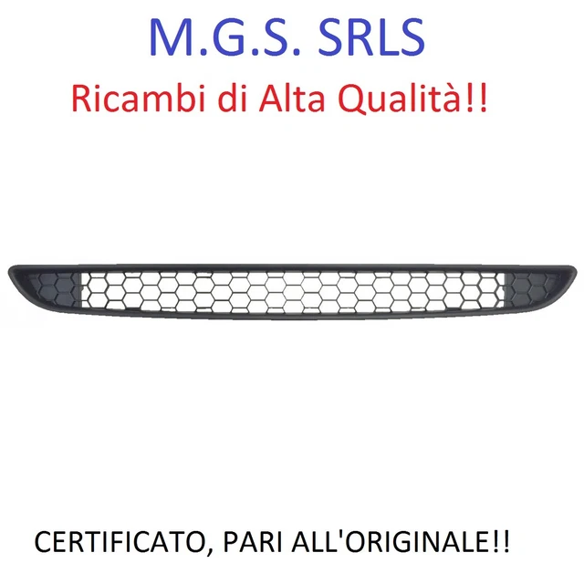 Griglia Radiatore Per Fiat Grande Punto - Mascherina Nera Con Fregio | Compatibile 2005+
