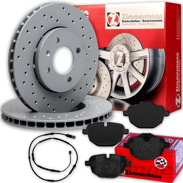 DISCO FRENO SPORTIVO Zimmermann pastiglie posteriori forate adatte per BMW X3 X4 F25+26