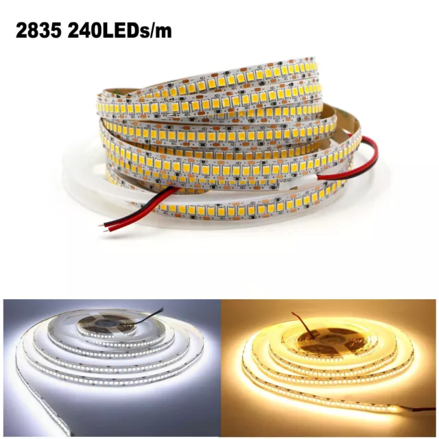 1~5m 2835 240Led/1m LED Bande Lumière LED Strip Light Ruban Flexible Lampe 12V