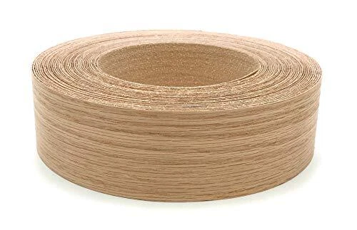 Red Oak 2 X 50 Roll Preglued Wood Veneer Edge Banding Iron on with Hot Melt