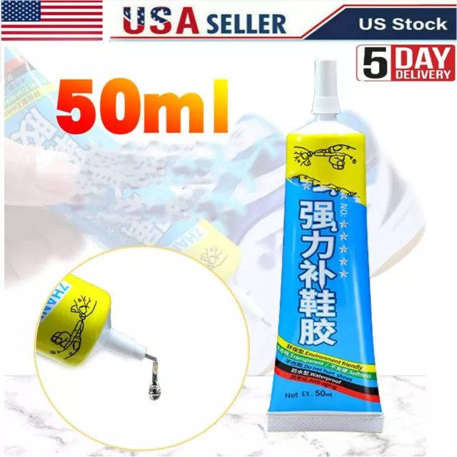 Repair Adhesive Clear Shoes Glue For Leather Vinyl Rubber Cork Canvas 50ML