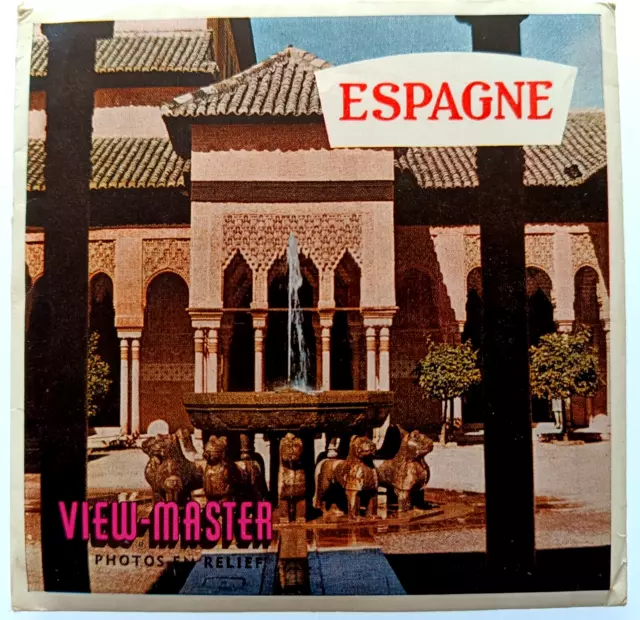 3x VIEW MASTER 3D REEL ⭐ ESPAGNE ⭐ +Booklet, Spanien, Madrid, Barcelona, C250-F