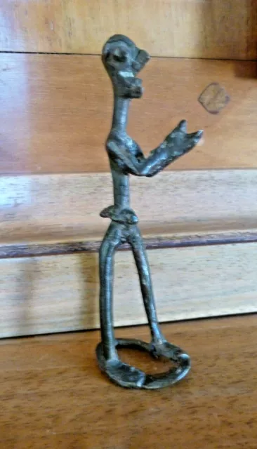 Figurine bronze ethnique Afrique équatoriale vintage