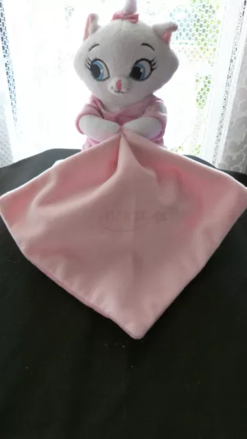 doudou disney nicotoy chat marie mouchoir  rose blanc lune etoile qui brille ttb