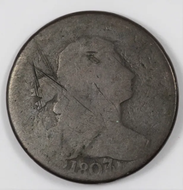 1807/6 Draped Bust US Copper Large Cent 1C