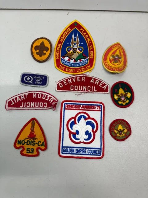 Mixed Lot of 10 Boy Scout Patches -Lot #8