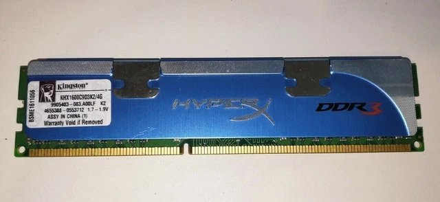 RAM MÉMOIRE DE bureau Kingston HyperX KHX1600C9D3K2/4G 1 x 2 Go PC3 ...