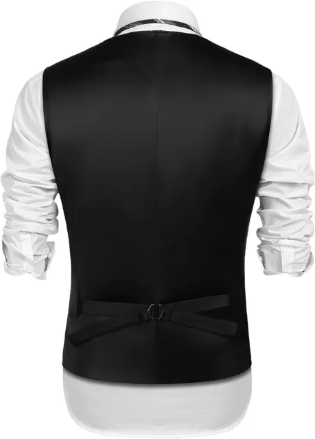 COOFANDY Mens Paisley Dress Suit Vest Floral Victorian Slim Fit Tuxedo Waistcoat 3